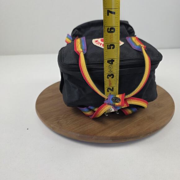 Fjallraven Kanken Rainbow Mini Pride Backpack Black 7L F Small Daypack - Picture 10 of 13